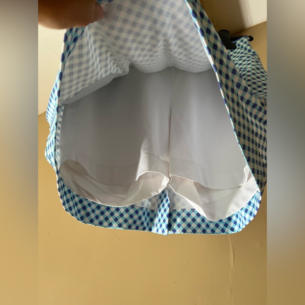 Fairway & Greene blue and white gingham mini skirt β³οΈπ¦π - Picture 3 of 5